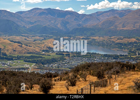 Blick über Lake Hayes von Arrowtown Stockfoto