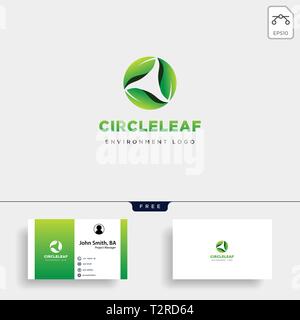 Master blatt Kreis abstrakt einfaches Logo template Vector Illustration icon-Element mit Business Card Stock Vektor