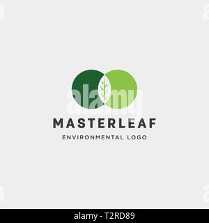 Master blatt Kreis abstrakt einfaches Logo template Vector Illustration icon-Element-Vektor Stock Vektor