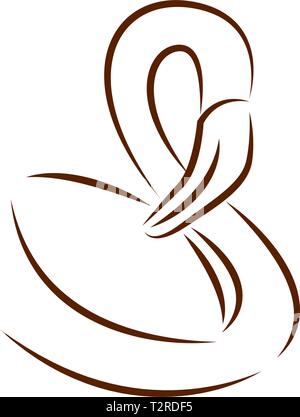 Abstrakte Schlange auf einem weißen Hintergrund, Vector Illustration Design Stock Vektor