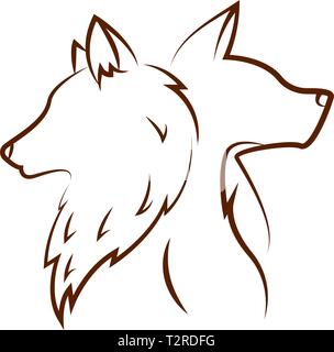 Abstrakte Tiere ziehen auf einem weißen Hintergrund, Vector Illustration Design Stock Vektor