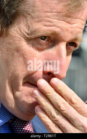 Alastair Campbell - Journalist, Sender, politischer Berater und Autor, ehemaliger Downing Street Pressesekretär forTony Blair. College Green, Westminste Stockfoto