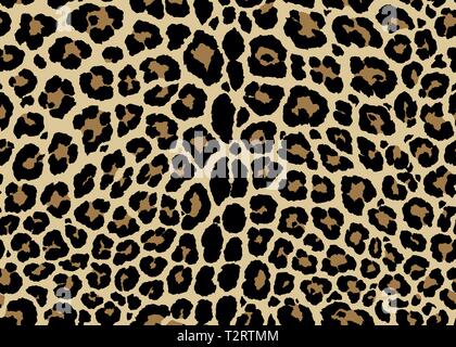 Leopard Muster Design. Nahtlose Leopard Muster, Vector Illustration Hintergrund. Pelztier haut Design Illustration für Web, Mode, Textil Stock Vektor