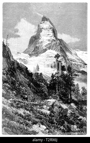 Matterhorn aus Nordosten gesehen, 1909 Stockfoto