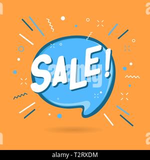 Verkauf Banner, Sprechblasen, Poster und Aufkleber. Stock Vektor