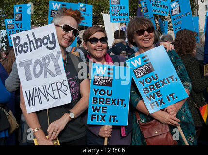 London, England. 20. Oktober, 2018. Der Menschen März für Brexit Stimmen. © Karl Nesh/Alamy Leben Nachrichten. Stockfoto