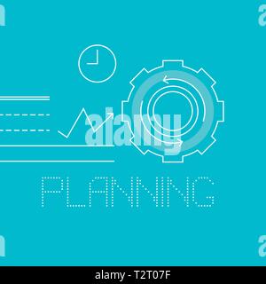 Management. Planung Symbole. Business Hintergründe. Vector Illustration. Vorlage für Banner, Flyer. Stock Vektor