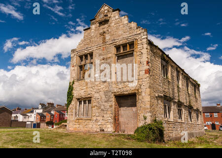 Die baufällig Friarage Manor House, die einst Teil des St.Hilda des Krankenhauses in Hartlepool.The Gebäude ist Grade II aufgeführt. Stockfoto