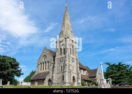 Der hl. Johannes der Täufer Pfarrkirche, Eltham High Street, Eltham, Royal Borough von Greenwich, London, England, Vereinigtes Königreich Stockfoto