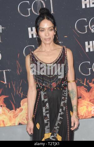 New York, USA. 03 Apr, 2019. NEW YORK, NY - 3. APRIL: Lisa Bonet besucht die eine Für die letzte Saison der "Spiel der Throne' am 3. April 2019 in New York, NY Credit: Imagespace/Alamy leben Nachrichten Stockfoto