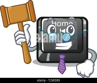 Button Home in der Karikatur Form Vector Illustration Richter Stock Vektor