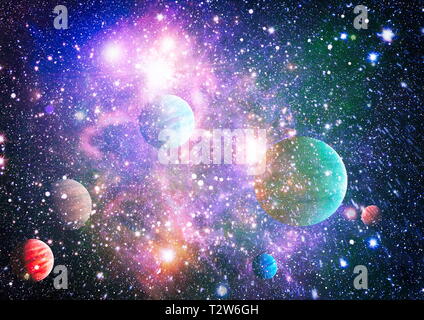 Nebel und Open Cluster von Sternen im Universum. Schönen Nebel, Sterne und Galaxien. Elemente dieses Bild von der NASA eingerichtet. Stockfoto