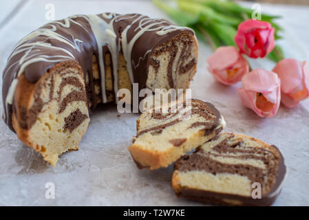 Zebra-Kuchen Stockfoto