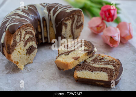 Zebra-Kuchen Stockfoto