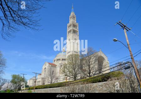 Basilika des Heiligtums Katholische Kirche, Washington DC, USA. Stockfoto