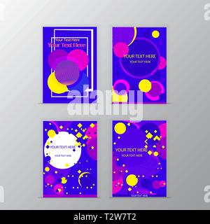 Abstrakte futuristische Seite Dekoration in Neon Farben kreative Konzepte für Web und Print Stock Vektor