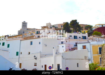 Alte traditionelle Stadt in San Antonio (Ibiza, Balearen). Stockfoto