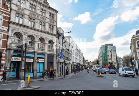 Parsons Green und Fulham London UK - Fulham Broadway Stockfoto