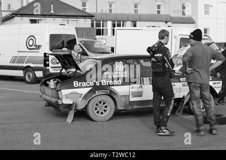 Cambrian Rally, Llandudno, Wales. Die Bilder in Schwarzweiß getroffen werden Stockfoto