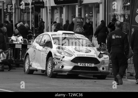 Cambrian Rally, Llandudno, Wales. Die Bilder in Schwarzweiß getroffen werden Stockfoto