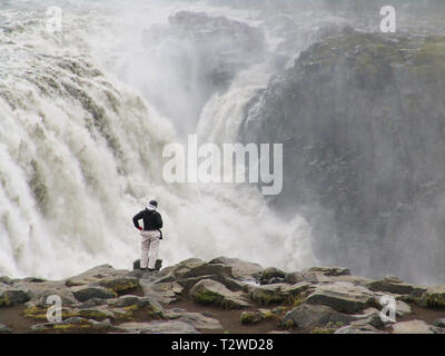 Dettifoss Island - der größte Katarakt in Europa Stockfoto