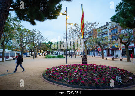 Pineda de Mar Barcelona. Catalunya. Spanien Stockfoto