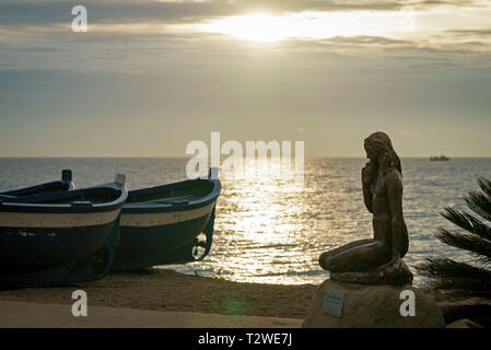 Pineda de Mar Barcelona. Catalunya. Spanien Stockfoto