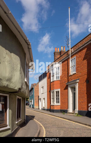 Geburtsort von Henry Winstanley, Saffron Walden, historische Marktstadt in Uttlesford, Essex, Großbritannien Stockfoto