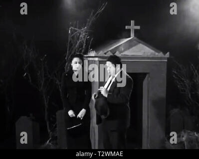 Szene aus dem Friedhof in Plan 9 aus dem Weltall Stockfoto