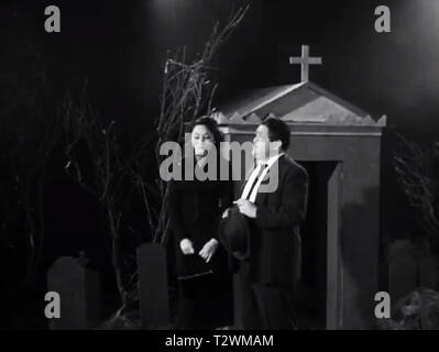 Szene aus dem Friedhof in Plan 9 aus dem Weltall Stockfoto