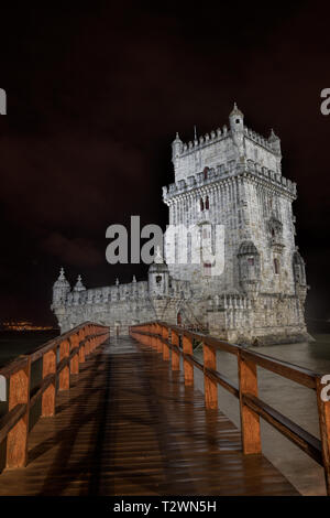 Belem Turm (Torre de Belem) oder den Turm von St. Vincent ist ein Wehrturm in der Gemeinde von Santa Maria de Belém in der Gemeinde o entfernt Stockfoto