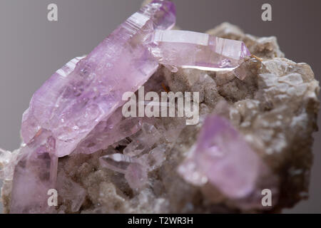 Amethyst Mineralien Stein Stockfoto