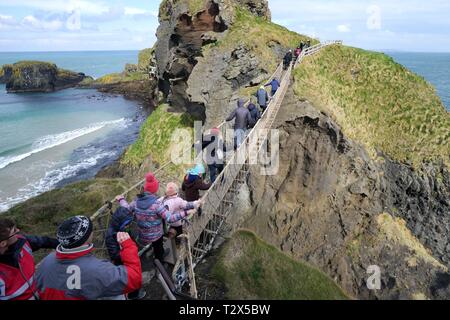 Carrick-a-Rede Rope bridge Stockfoto