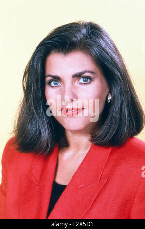 Birgit Schrowange, deutsche Fernsehmoderatorin, Ca. 1990. Deutsche TV-Moderatorin Birgit Schrowange, Ca. 1990. Stockfoto