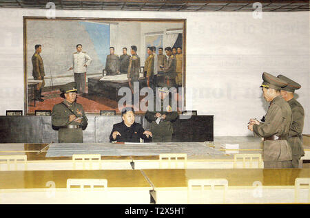 Pyongyang, North-Korea - November 13, 2011: Scan eines offiziellen Fotografie der nordkoreanische Führer Kim Jong-un Stockfoto