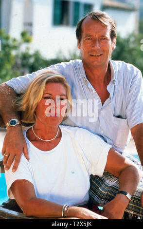 Michael Prinz von Preußen Mit seiner Ehefrau Britta, Ca. 1992. Michael Prinz von Preußen Mit seiner Frau Britta, Ca. 1992 Stockfoto