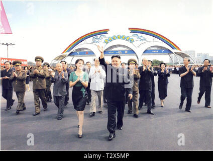 Pyongyang, North-Korea - November 13, 2011: Scan eines offiziellen Fotografie der nordkoreanische Führer Kim Jong-un Stockfoto