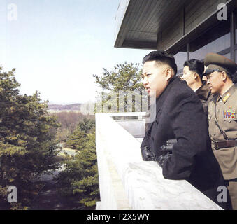 Pyongyang, North-Korea - November 13, 2011: Scan eines offiziellen Fotografie der nordkoreanische Führer Kim Jong-un Stockfoto