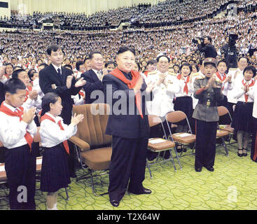 Pyongyang, North-Korea - November 13, 2011: Scan eines offiziellen Fotografie der nordkoreanische Führer Kim Jong-un Stockfoto