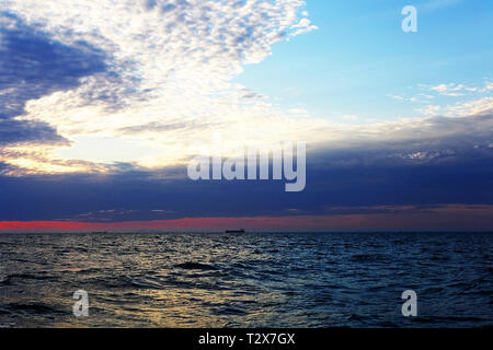 Besuchen sie Australien. Aussicht und Landschaft scenics von Australien. Sonnenuntergang auf Port Phillip Bay. Victoria Stockfoto
