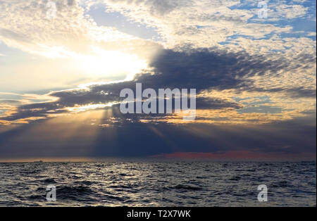 Besuchen sie Australien. Aussicht und Landschaft scenics von Australien. Sonnenuntergang auf Port Phillip Bay. Victoria Stockfoto