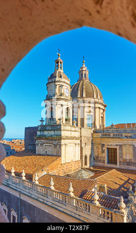 Die hl. Agatha Kathedrale in Catania auf Sizilien, Italien Stockfoto