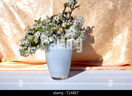 Bodegon mit wilden Blumen in eine Schüssel, geben ihm eine warme Note, indem Sie ein samtiges Hintergrund Stockfoto