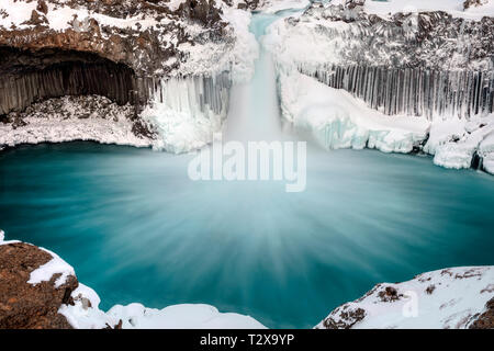 Der Aldeyjarfoss, Laugar, Nordurland Eystra, Island, Europa Stockfoto