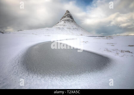 Kirkjufell, Grundarfjodur, Snaefellsnes, Island, Europa Stockfoto