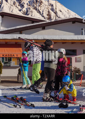 Wintersport, dp Untermarkter Alm, Skigebiet Hochimst, Imst, Tirol, Österreich, Europa Stockfoto