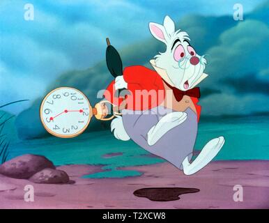 WHITE RABBIT, Alice im Wunderland, 1951 Stockfoto