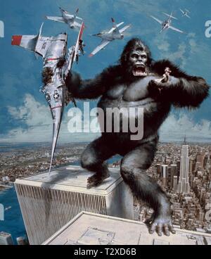 GORILLA, AIROPLANES, Artwork, KING KONG, 1976 Stockfoto