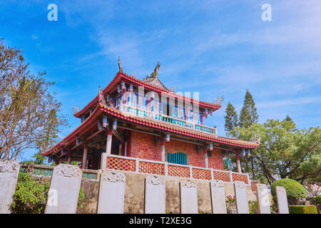 Tainan, Taiwan - Dezember 4, 2018: Landschaftlich schöne von Chihkan Tower oder Fort Provintia oder Providentia, die im 17. Jahrhundert erbaut, die von niederländischen colonis Stockfoto