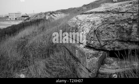 WWII Blockhaus, Boulogne-sur-Mer, Ile-de-France, Frankreich Stockfoto